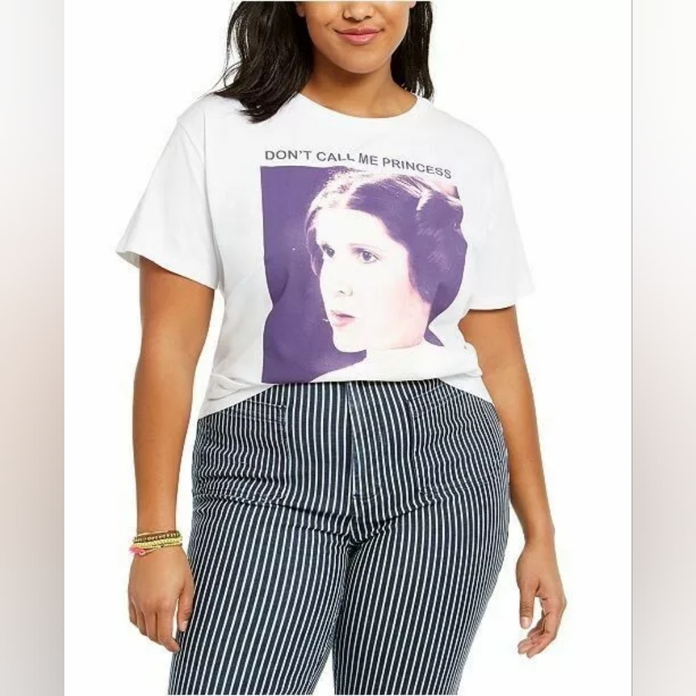 New Star Wars Dont Call Me Princess Cropped Tee Shirt Womens Plus Size 2x
